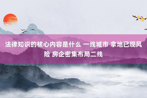 法律知识的核心内容是什么 一线城市 拿地已现风险 房企密集布局二线