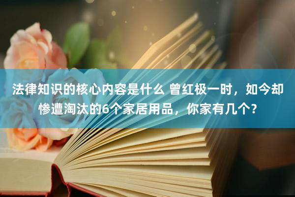 法律知识的核心内容是什么 曾红极一时，如今却惨遭淘汰的6个家居用品，你家有几个？