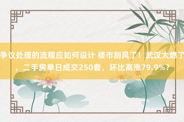 争议处理的流程应如何设计 楼市刮风了！武汉太燃了，二手房单日成交250套，环比高涨79.9%？