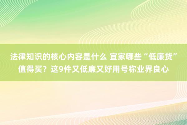 法律知识的核心内容是什么 宜家哪些“低廉货”值得买？这9件又低廉又好用号称业界良心