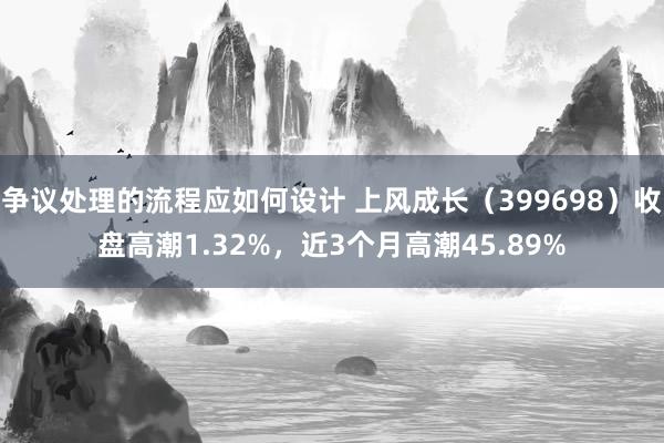 争议处理的流程应如何设计 上风成长（399698）收盘高潮1.32%，近3个月高潮45.89%