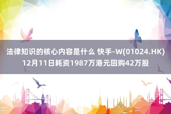 法律知识的核心内容是什么 快手-W(01024.HK)12月11日耗资1987万港元回购42万股