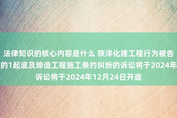 法律知识的核心内容是什么 陕洋化建工程行为被告/被上诉东谈主