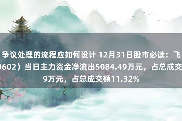 争议处理的流程应如何设计 12月31日股市必读：飞腾达（300602）当日主力资金净流出5084.49万元，占总成交额11.32%