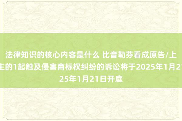 法律知识的核心内容是什么 比音勒芬看成原告/上诉东谈主的1起触及侵害商标权纠纷的诉讼将于2025年1月21日开庭