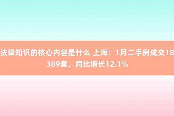 法律知识的核心内容是什么 上海：1月二手房成交18389套，同比增长12.1%