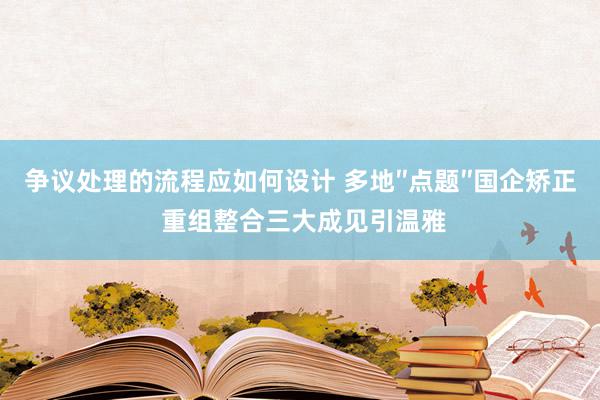 争议处理的流程应如何设计 多地″点题″国企矫正 重组整合三大成见引温雅